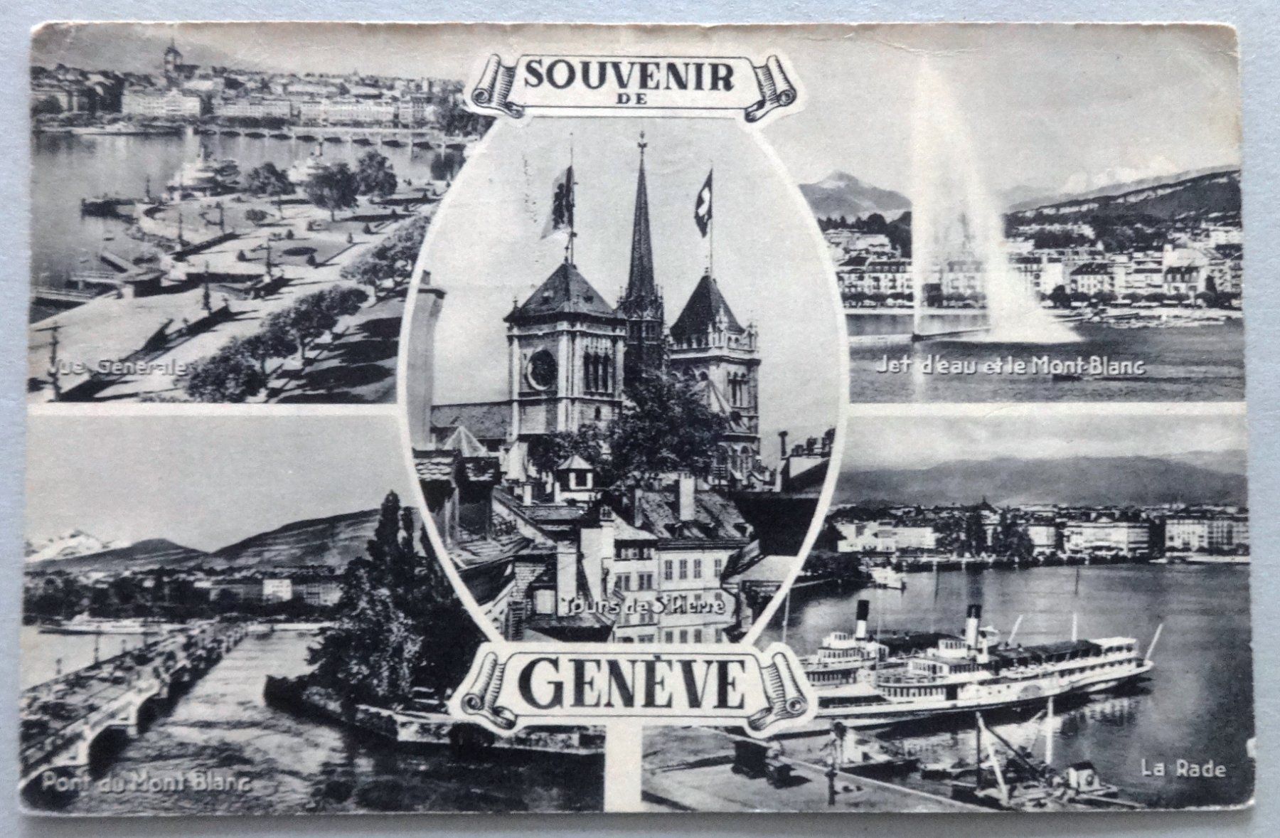 Cartoline postali: Souvenir de Genève – Difettoso da Fétigny venduto da Billy2miny