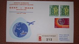 Swissair Geneve - Mahe 08.01.1975