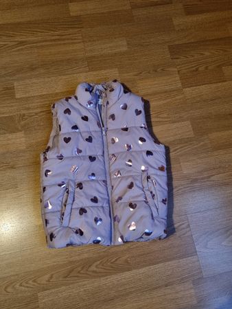 H&M Kinderweste, Herzmuster, Gr. 134/140