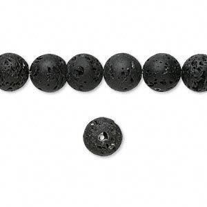 Pietre preziose: Lava Perlen 8mm schwarz 1 Strang – Nuovo (secondo la descrizione) da Alpnachstad venduto da perlengaby
