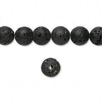 Lava Perlen 8mm schwarz 1 Strang
