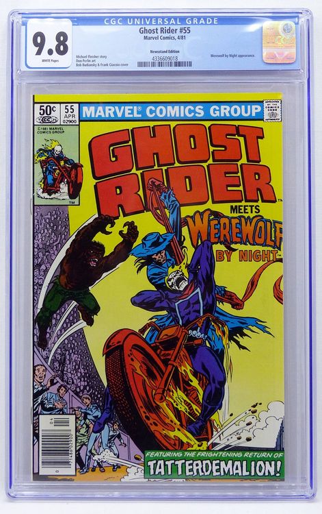 GHOST RIDER #55 CGC 9.8 🔑KEY ISSUE BATTLE WEREWOLF BY NIGHT (Neu ...