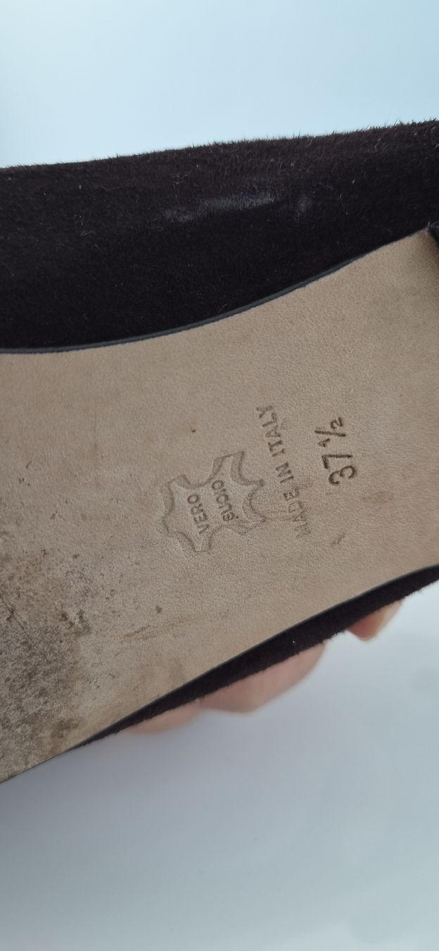 Scarpe da donna: Ballerinas CH Gr. 37.5 braun Wildleder Made in Italy – Usato da Rapperswil SG venduto da lemiii 3