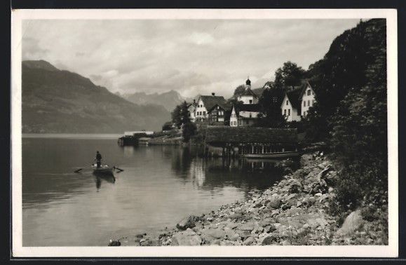 Cartoline postali: AK Quinten am Walensee, Teilansicht – Usato da Berlin venduto da bartko-reher