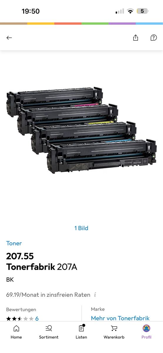 Hewlett Packard Druckerpatronen & Toner: Toner HP neu  – Neu (gemäss Beschreibung) aus Altendorf von Giovanni77