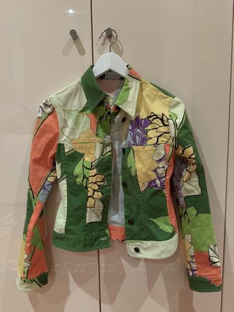 Floral Vintage Jeans Mattiolo Jacket Gr. IT 42 - S/M