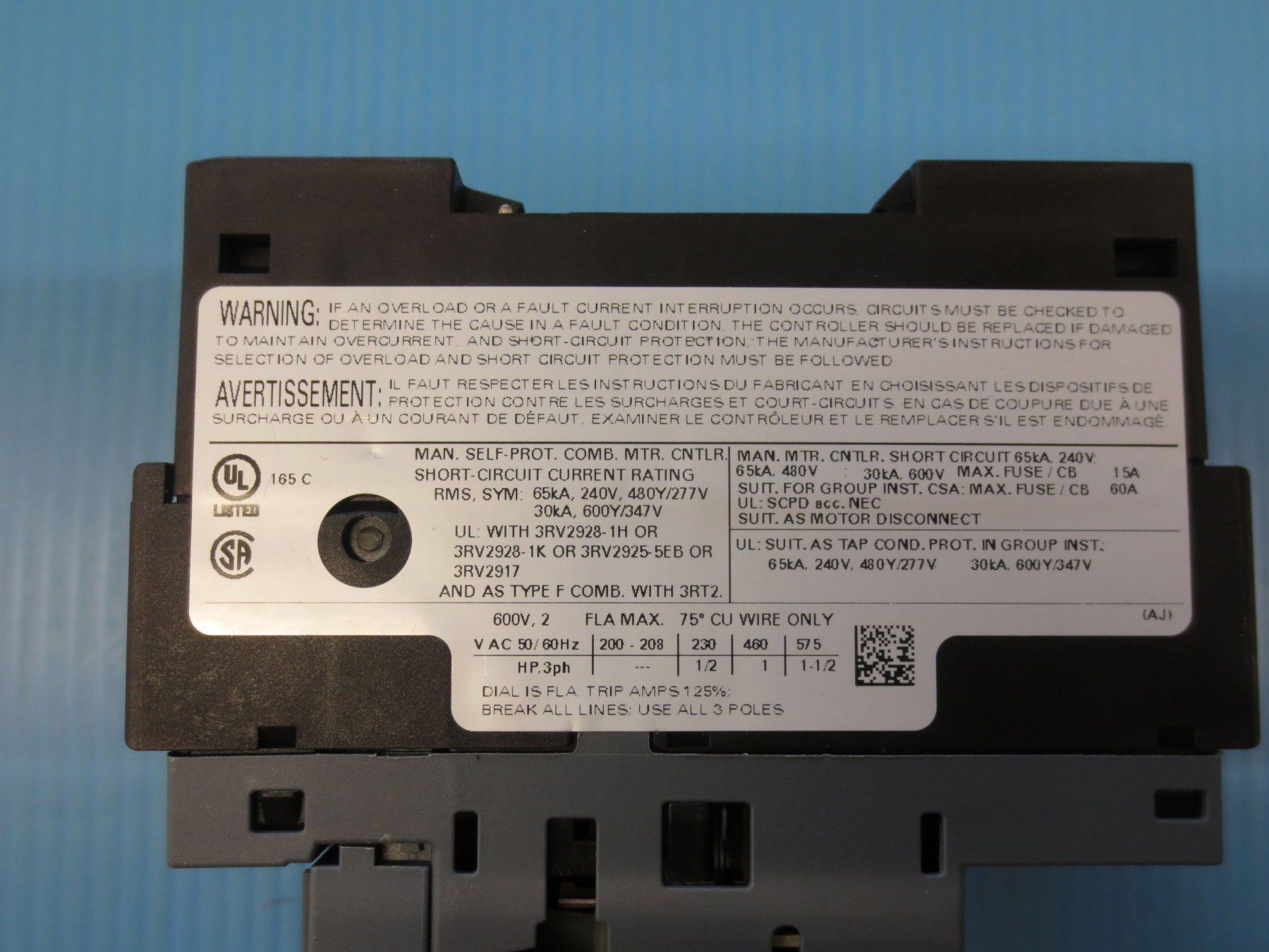 Siemens Schalter: Siemens  Motorschutzschalter 1.4 -2.0A – Gebraucht aus Sulz LU von Elektrofachverkauf 3