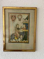 8 gerahmte Bilder  mittelalterliche Miniaturen Codex-Stil