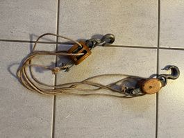 MARINE :  POULIE , MOUFLES VINTAGE VOILIER