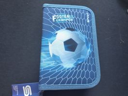 Kinder Schüler Etui Fussball blau Spirit Neu Schule