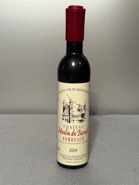 Apribottiglie & Tappi per chiusura: Weinflasche "Attrappe" mit Korkenzieher, Chateau Moulin du – Nuovo e nell'imballaggio originale da Kriegstetten venduto da Dorothy66