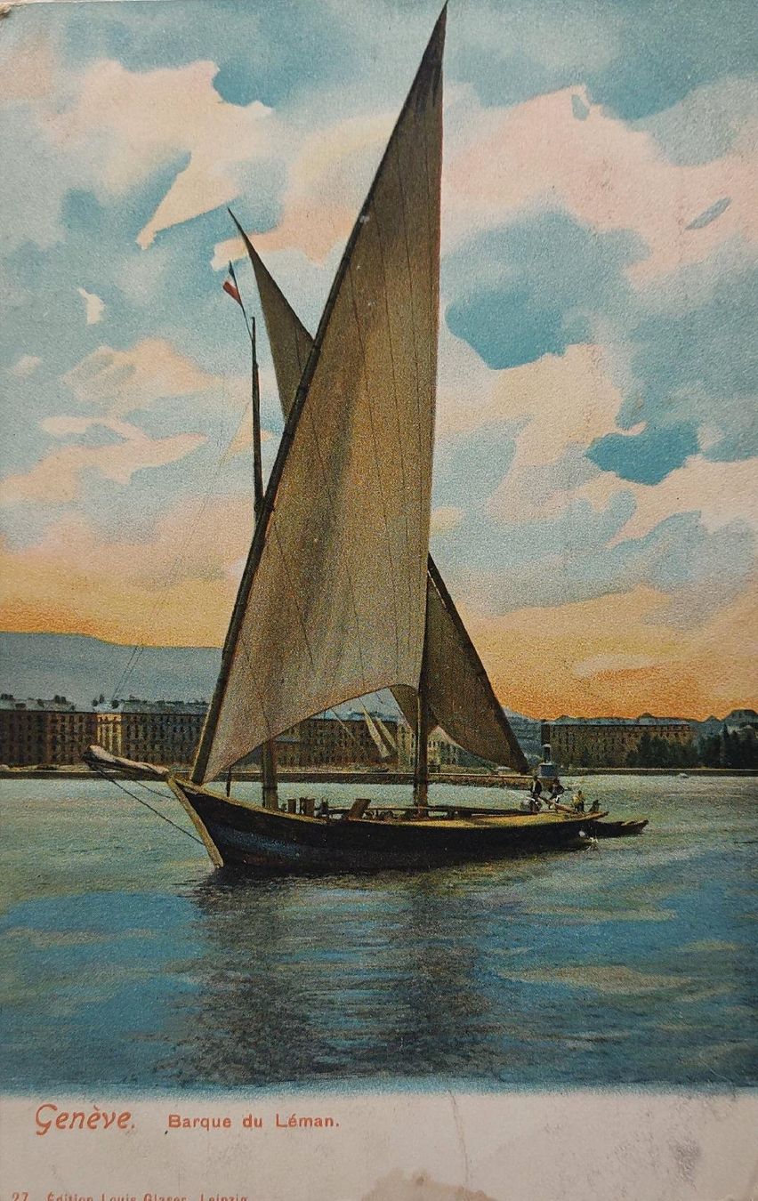 Cartes postales: GENÈVE - Barque du Léman - 1920 – D'occasion à Delémont par Domdom1