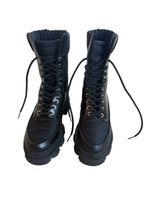 GANNI – Boots chunky en cuir noir, taille 37 EU