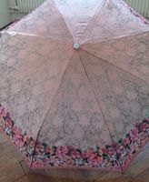 bunt faltbarer Regenschirm mit Blumenmuster und Druckknopf 