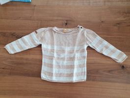 Manor Baby Pullover Beige/Weiss Gestreift, Gr.92 (98)