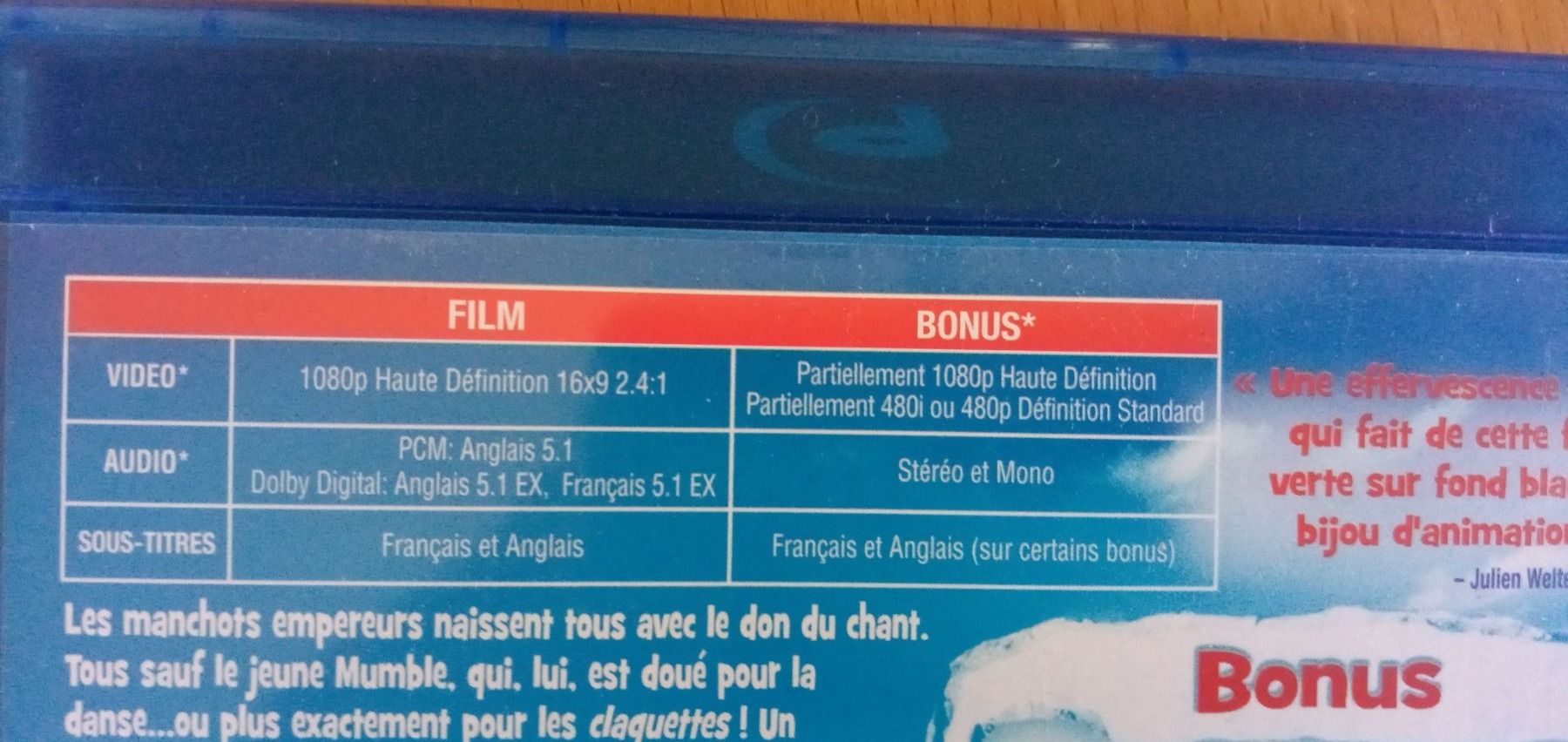 Tutti i DVDs: Blu-ray HAPPY FEET – Usato da Porrentruy venduto da tupatup 6