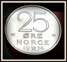 NORWEGEN 25 ORE 1974