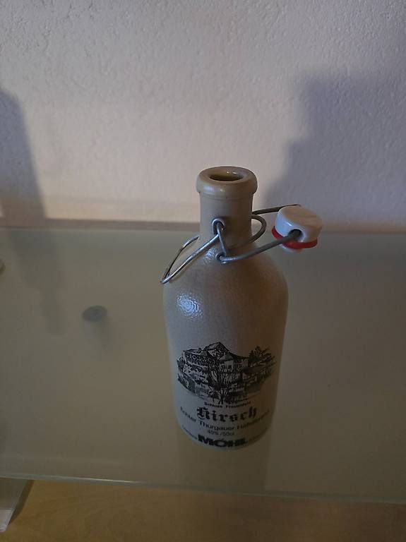 Verres, cruches & bouteilles: Steingutflasche Kirsch mit Bügelverschluss 50cl leer – Neuf (Voir description) à ramiswil par saboli01