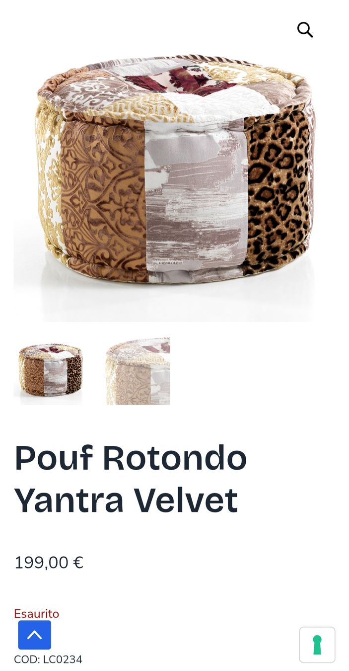 Tessuti: Oreste Luchetta Pouf Patchwork Design - guter Zustand – Usato da Glattbrugg venduto da comab 4