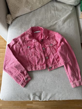 Veste courte denim rose Zara S