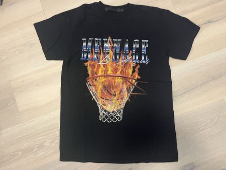 T-Shirt mit Print schwarz unisex S neu