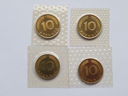 10 Pfennig D-F-G-J 1976 Stgl