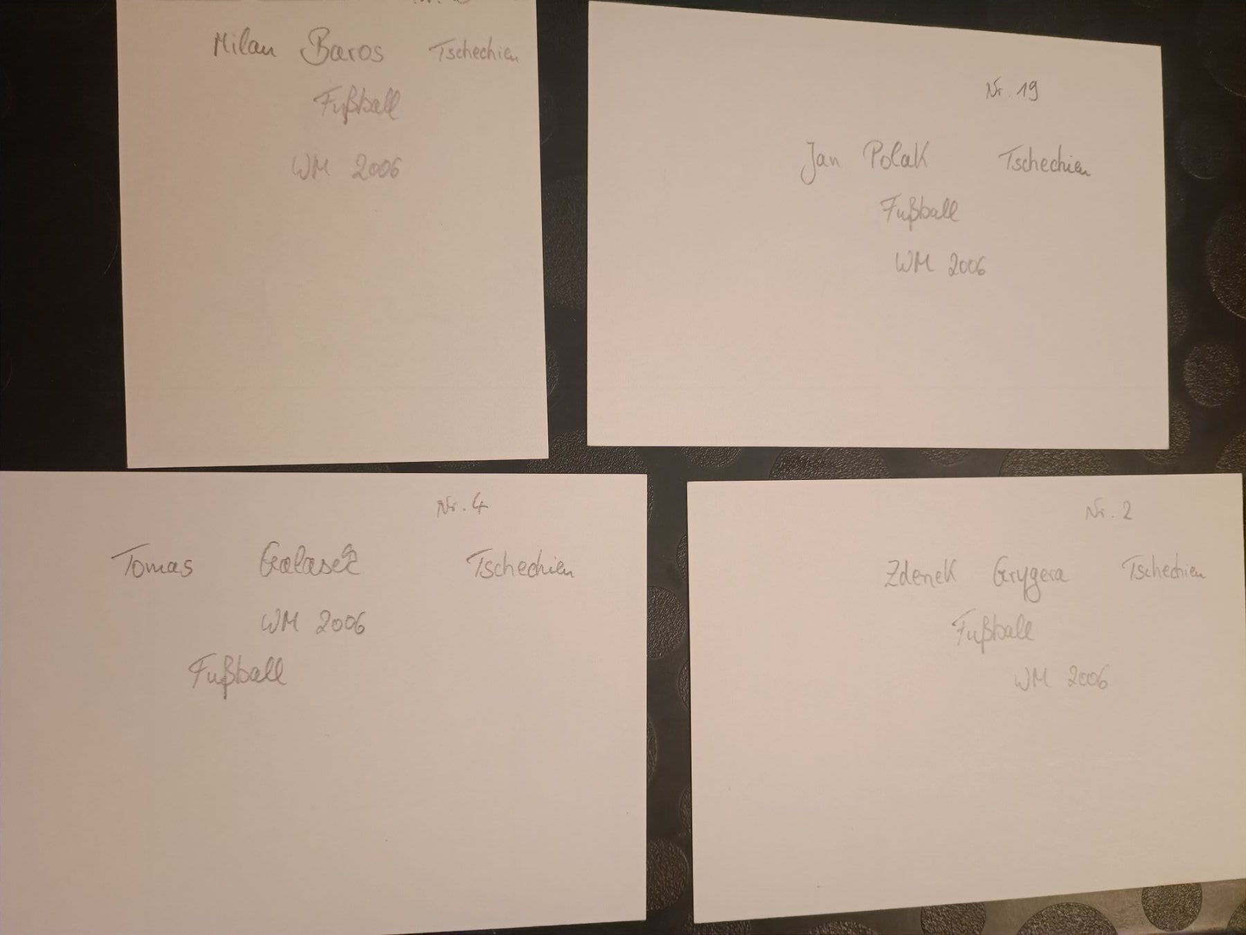 Autografi: Tschechien WM 2006 - handsigniert - Set – Usato da Menziken venduto da Artographs 1