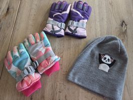 Winter Set Mädchen: Mütze & Handschuhe, für ca. 7-8 Jahre