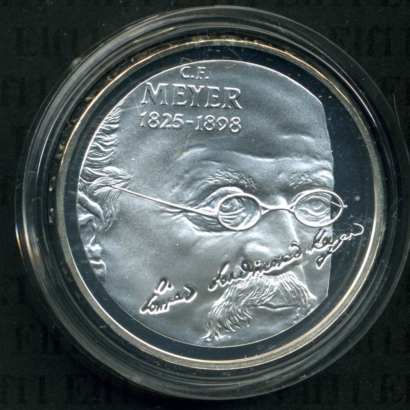 Tutti le monete: CHF__20.00 1998 Conrad Ferdinand Meyer PP 20 Franken – Nuovo e nell'imballaggio originale da Widnau venduto da Elf11 1