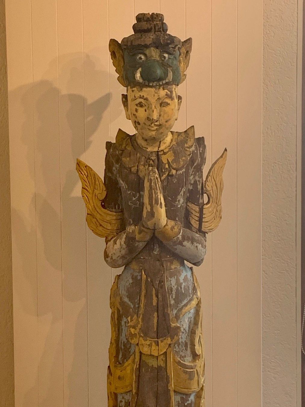 Internationale Kunst: Antikes Paar buddhistischer Gotthe 180cm – Gebraucht aus Geneve von tan_6slg 6