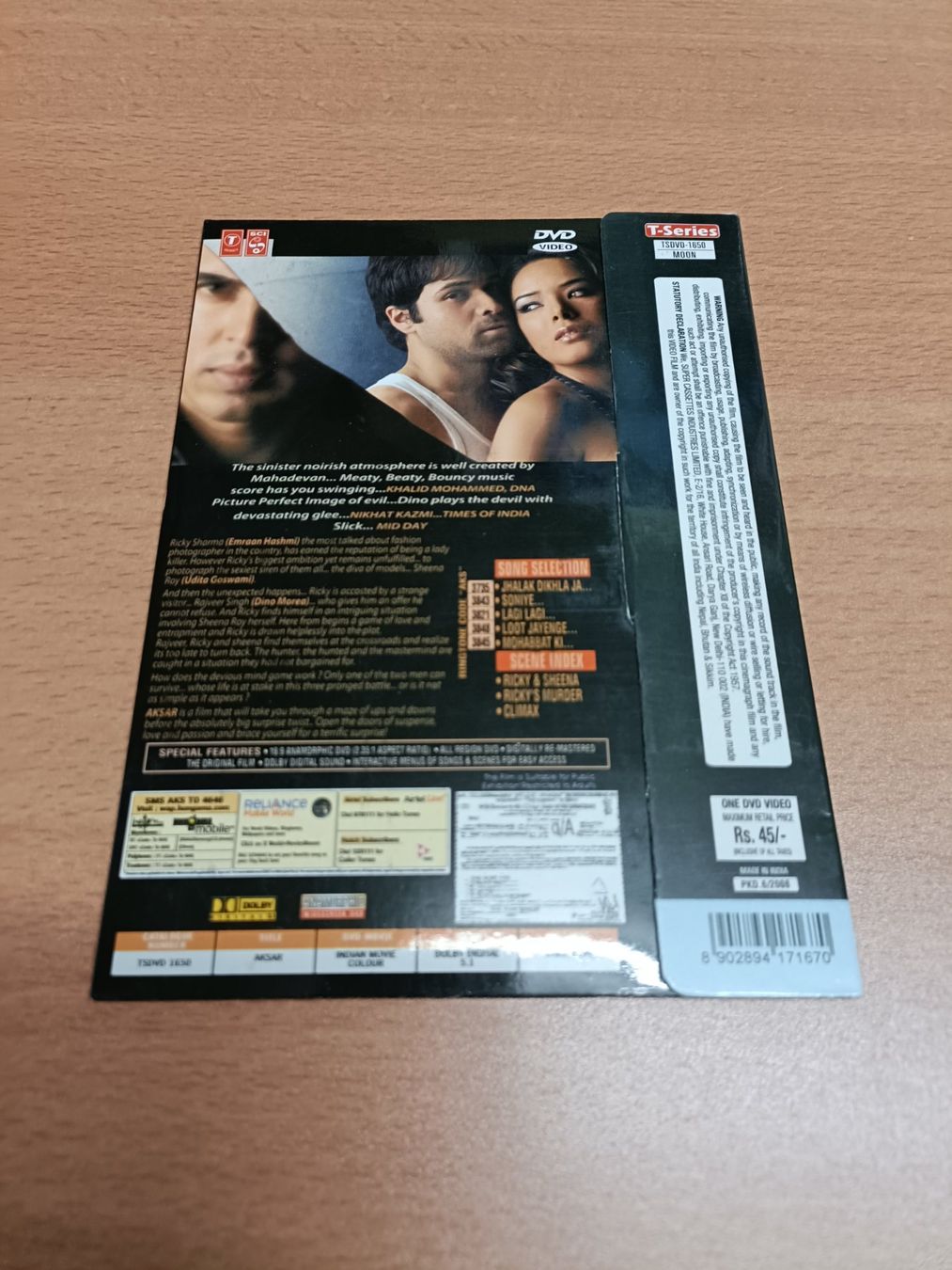 Tutti i DVDs: Bollywood DVD - AKSAR – Usato da Köniz venduto da Movieportal007 1