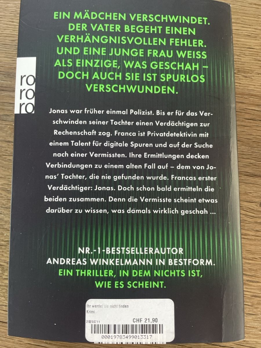 Libri: Andreas Winkelmann Thriller: 4 Bücher – Usato da Rütihof venduto da phinili 1