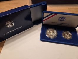 Set Liberty Coins 1886-1986, 2 Stk, inkl Karton