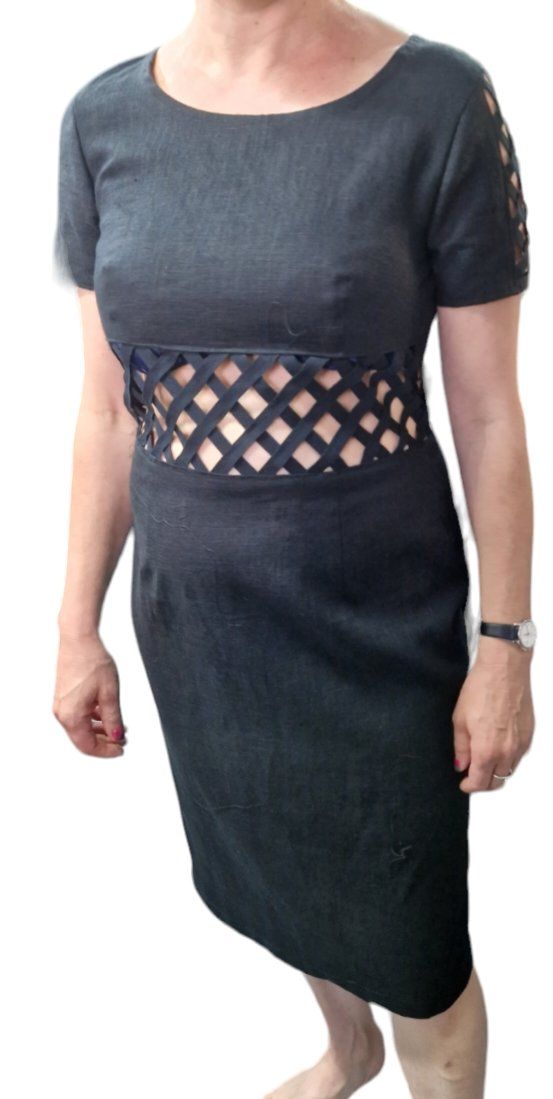 Vestiti: Robe viscose lin noir pc Unique T.38 Haute couture – Nuovo e nell'imballaggio originale da St-Imier venduto da goodber