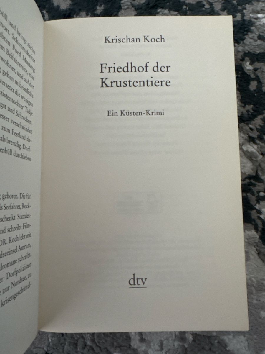 Libri: Krischan Koch : Friedhof der Krustentiere – Usato da Kerzers venduto da kriszti0 2