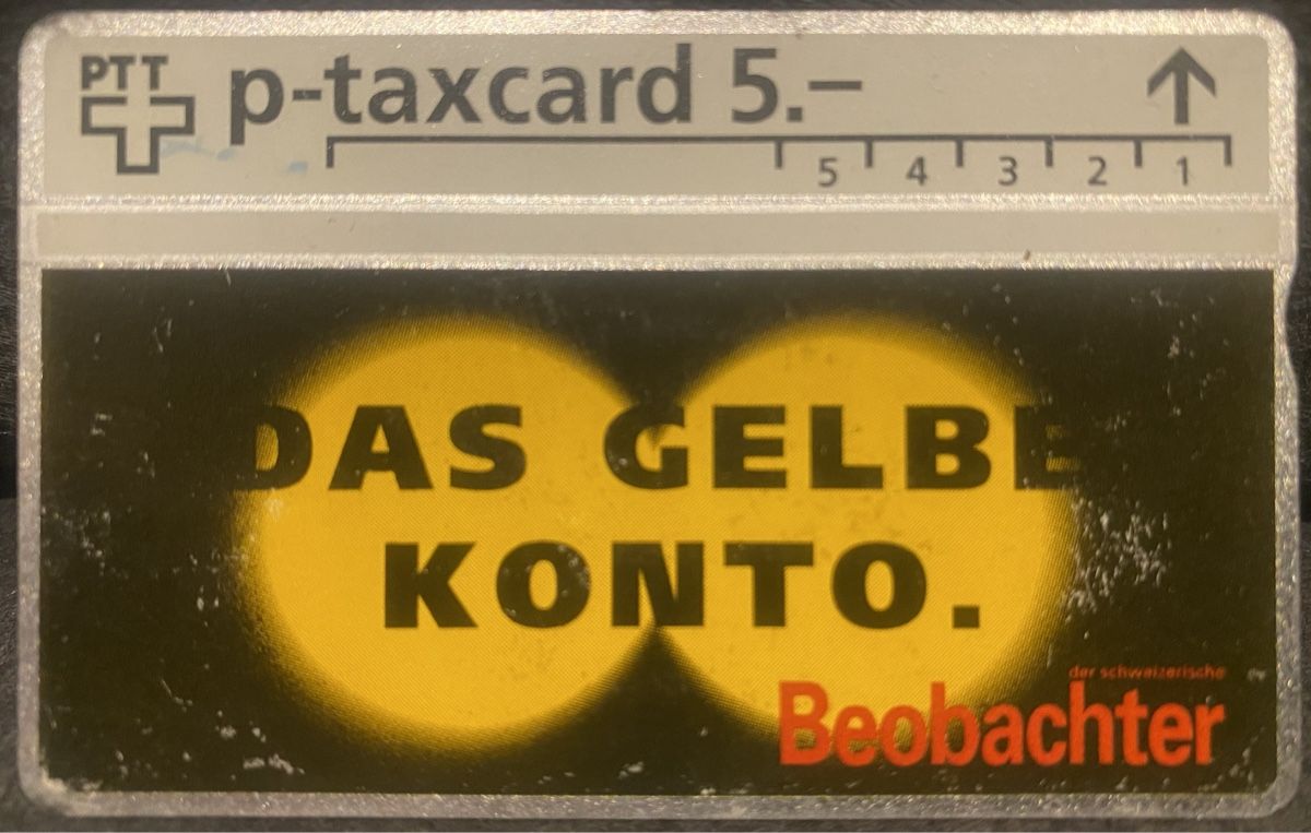 Schede telefoniche: P-taxcard – Usato da Lausanne venduto da babacard10