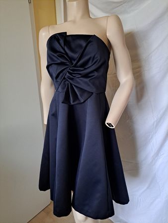 H&M elegantes, blaues Partykleid  schulterfrei, Gr. M 38/40