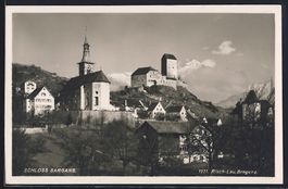 Sargans, Schloss Sargans u. Kirche, Pano