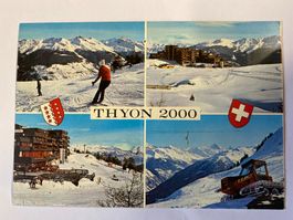 Carte postale vintage Thyon 2000 - Valais Suisse