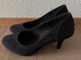 Elegante schwarze Pumps, Gr. 36, wie neu!