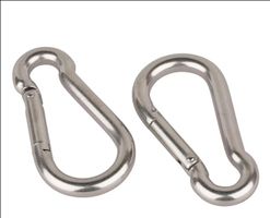 2 Stk. Karabinerhaken INOX 80 mm, Ø 8 mm. Gratis Lieferung!