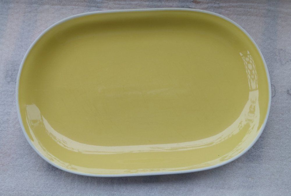 Rössler Piatti di portata: RÖSSLER Große Gelbe Platte 36x23cm -J09 – Usato da Morges venduto da vimajes12