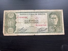  Billet Bolivie 🇧🇴 1962