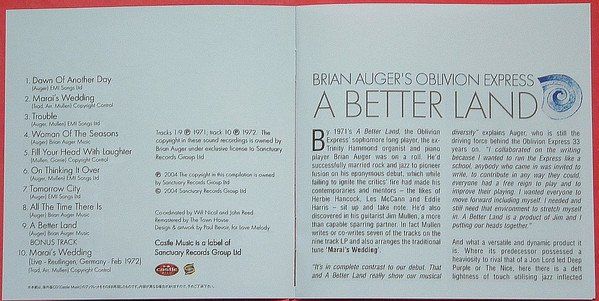 CD: Brian Auger's Oblivion Express - A Better Land SHM CD JAPAN – Usato da Gersau venduto da pjs_687j 3
