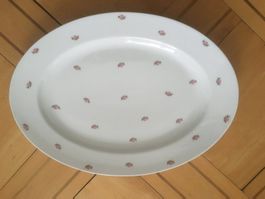 Ovale Servierplatte Porzellan