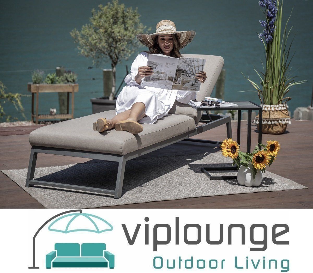 Viplounge Liegen & Liegestühle: Liegestuhl - Outdoor-Stoff Sunbrella – Neu und originalverpackt aus Uznach von viplounge