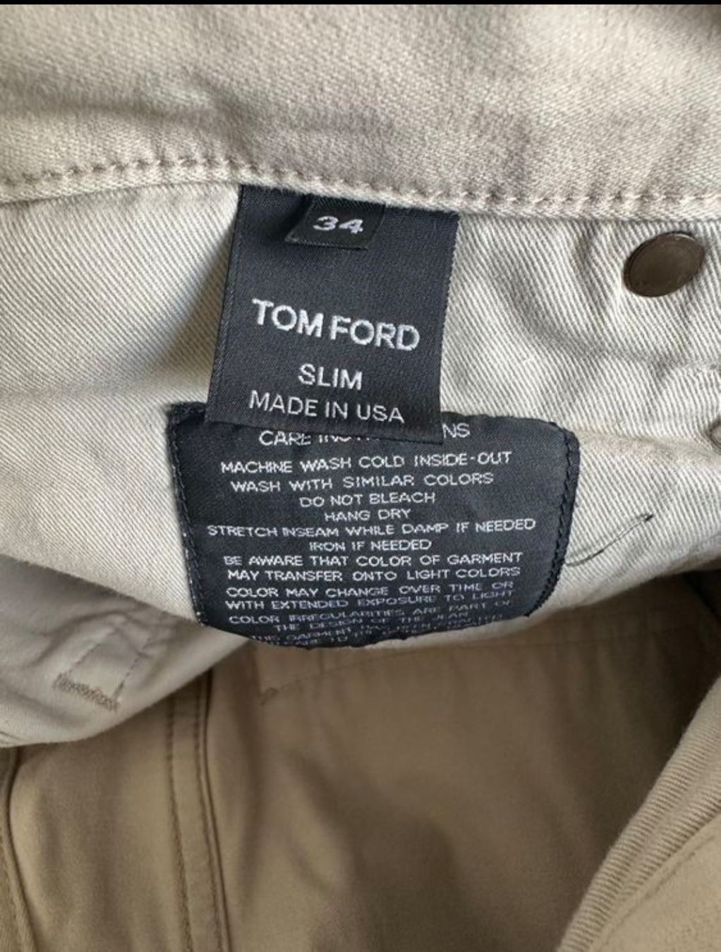 Tom Ford Pantaloni: Tom Ford, bège, Grösse 34, Top – Usato da Bern venduto da Mpa_b2wr 3