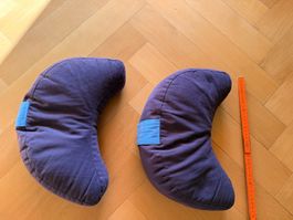 2x Meditationskissen Halbmond – Buchweizenfüllung – Lila
