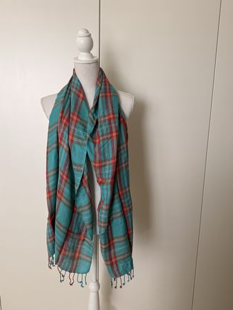 Karierter Schal blau-rot