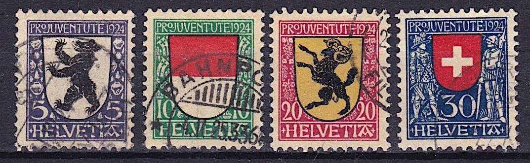 Alle Briefmarken: PJ 1924, gestempelt – Gebraucht aus Richterswil von Dyaris2025